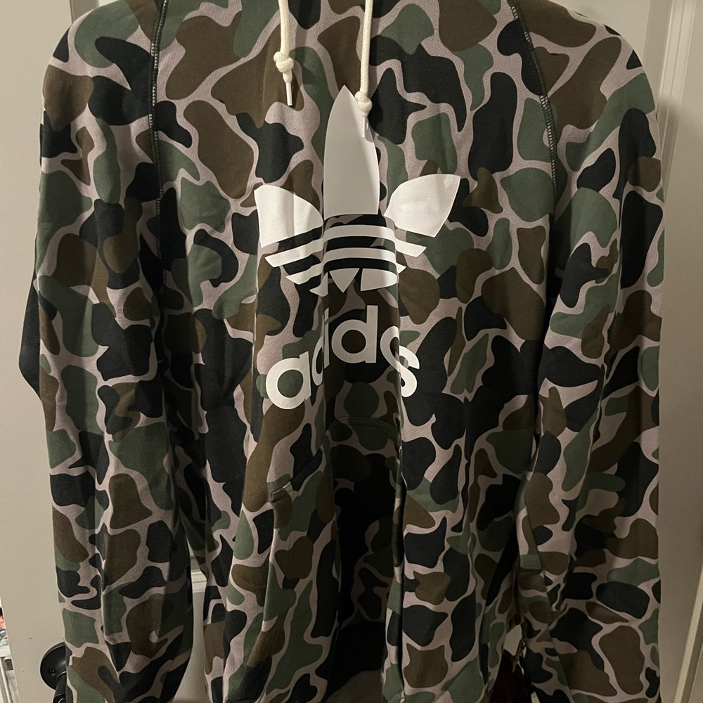 Adidas Green and Brown Hoodie